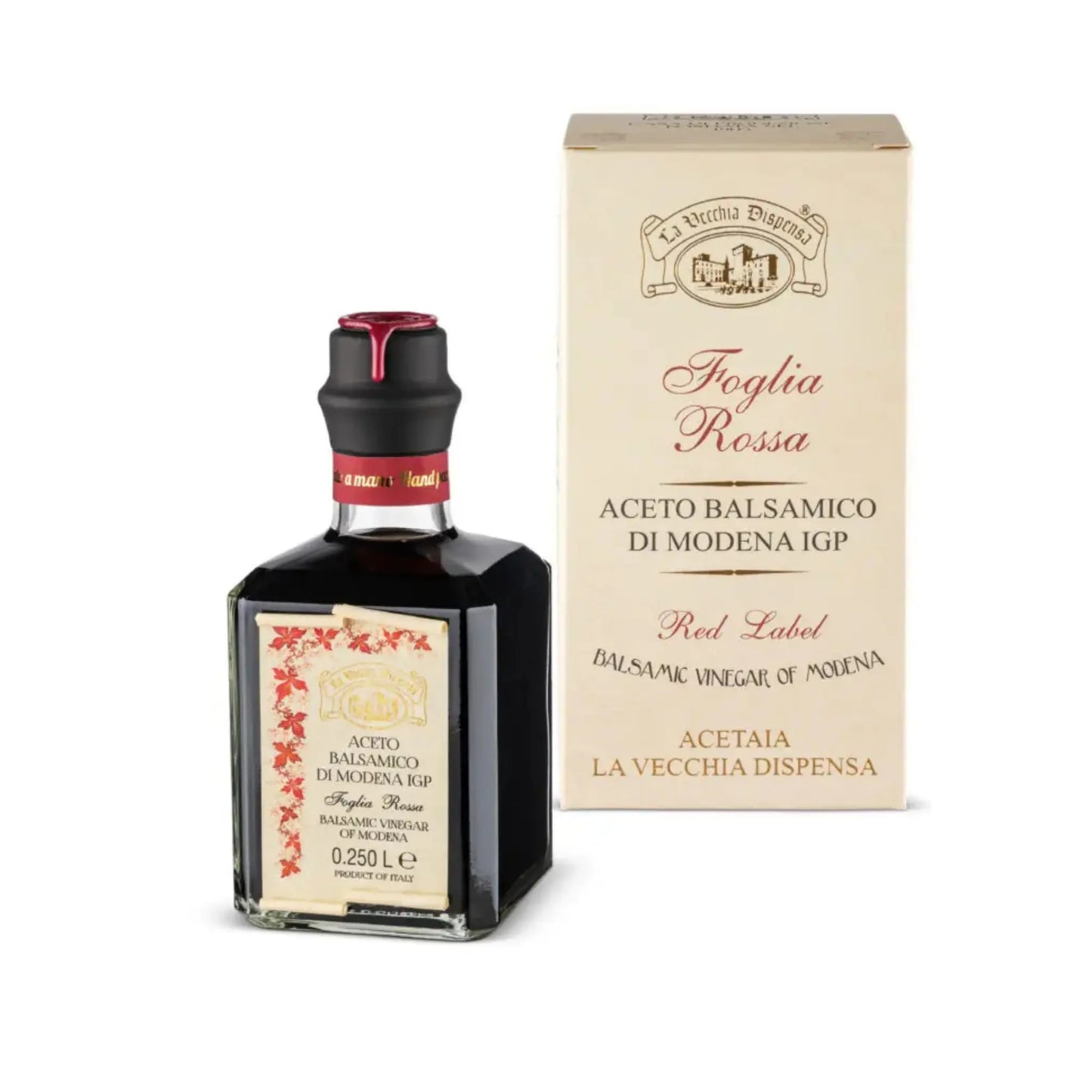 La Vecchia Dispensa, Rode Label Balsamicoazijn uit Modena IGP – Cadeau Editie La Vecchia Dispensa