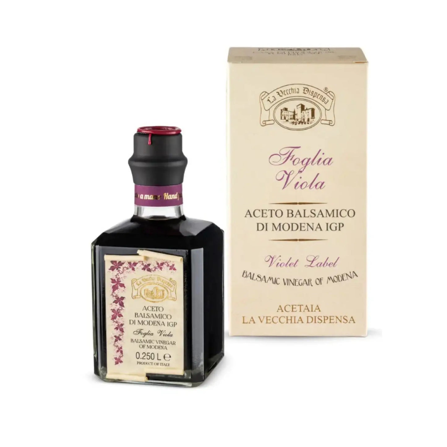 La Vecchia Dispensa, Paars Label Balsamicoazijn uit Modena IGP – Cadeau Editie La Vecchia Dispensa