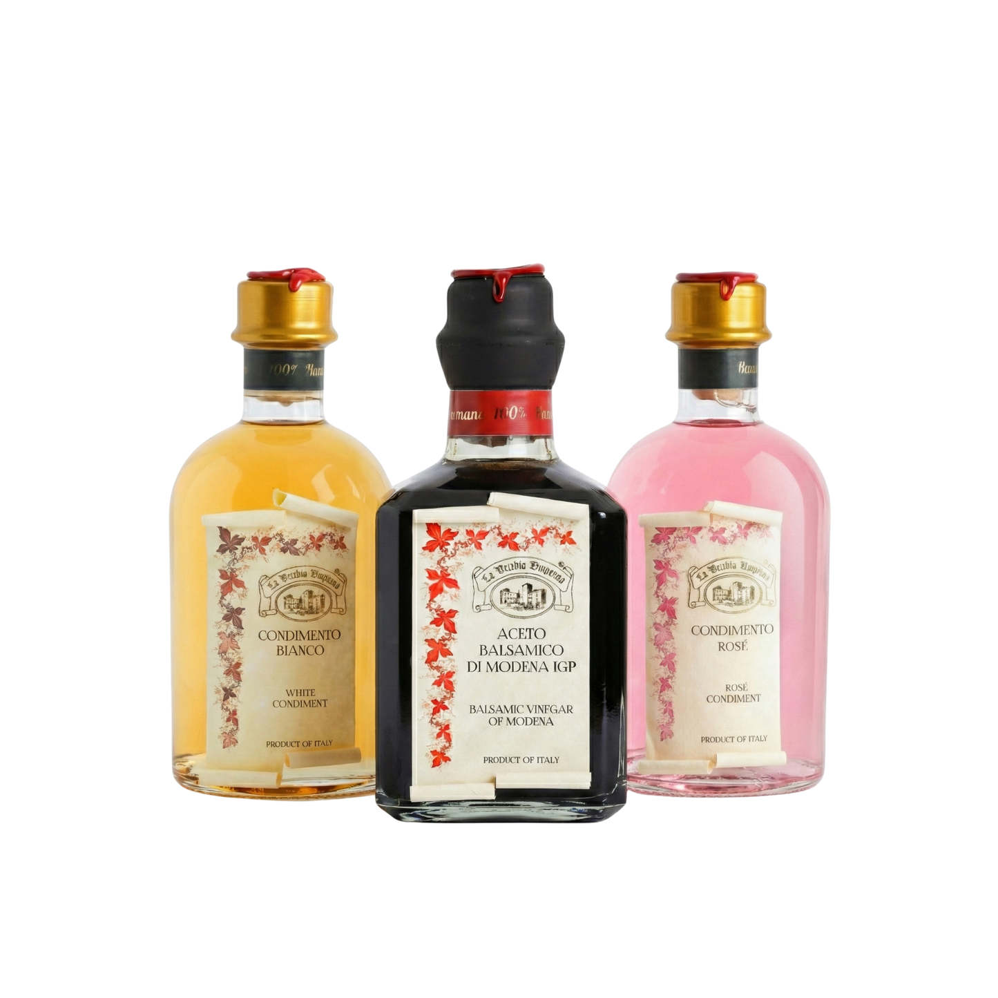 Fris & Elegant Balsamico Trio – Rood Label, Rosé & Wit La Vecchia Dispensa