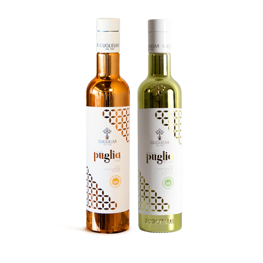 Guglielmi-Olivenöl-Duo: PUGLIA IGP & BIO PUGLIA IGP