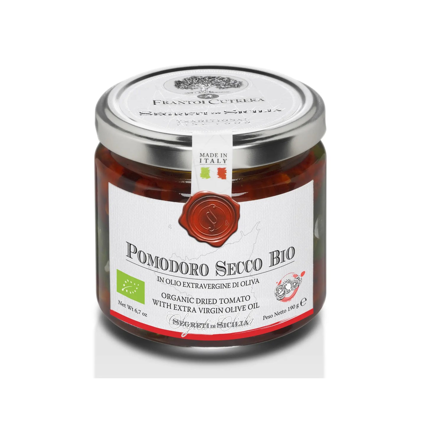 Biologische Gedroogde Tomaat met Extra Vierge Olijfolie Frantoi Cutrera