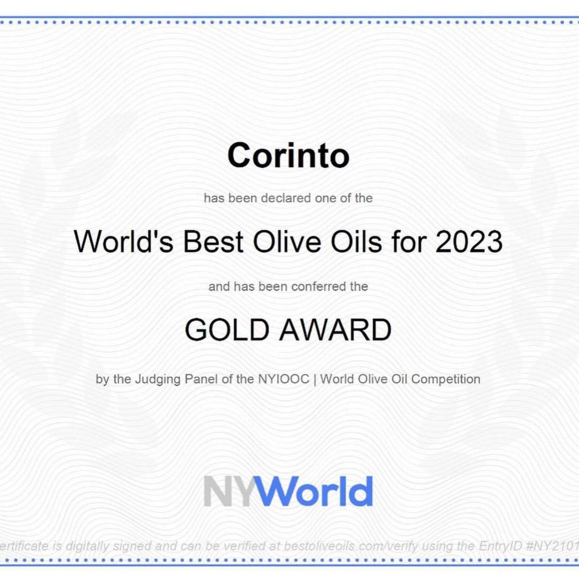 Corinto- Griekse Extra Vierge Olijfolie Corinto