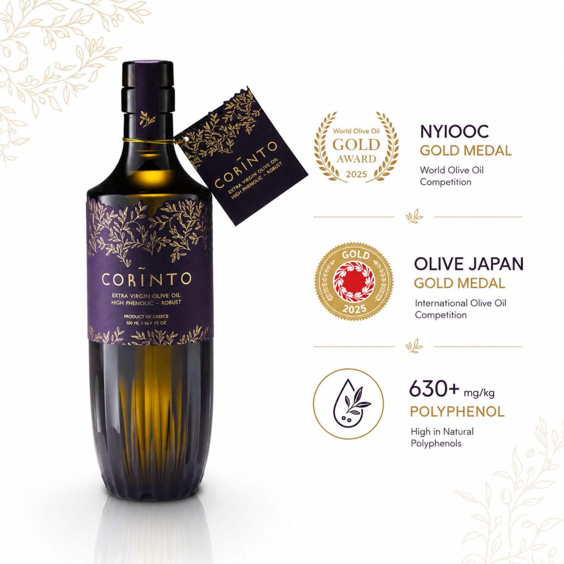 Corinto- High-Phenolic Olijfolie Corinto