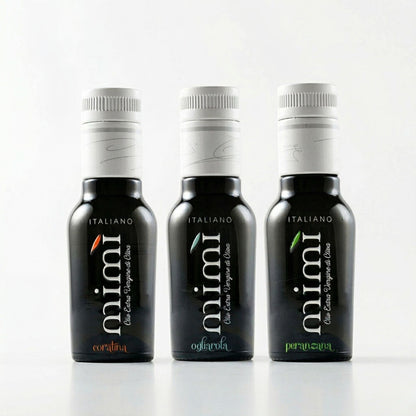 Puglia Proefset – Coratina, Ogliarola & Peranzana (3x100ml) Olio Mimi